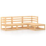 Salon de jardin meuble d'extérieur ensemble de mobilier 4 pièces bois de pin massif 02_0016230