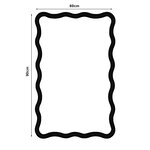 Miroir décoration moderne design mural 90 x 60 cm marron foncé 03_0010184