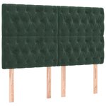vidaXL Sommier à lattes de lit et matelas Vert foncé 140x190cm Velours