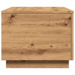 vidaXL Table basse avec lumières LED chêne artisanal 90x50x40 cm