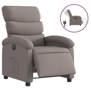 vidaXL Fauteuil inclinable électrique Taupe Tissu