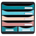 Module De Classement Big Box Maxi 6 Tiroirs Skandi - Couleurs Assorties - Exacompta