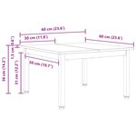 vidaXL Table basse Naturel 60 x 60 x 36 cm Bois de pin massif