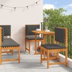 vidaXL Ensemble bistro de jardin 4 Pièces Marron Bois d'acacia massif