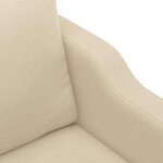 vidaXL Canapé à 2 places Crème 140 cm Tissu