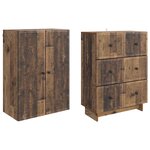 vidaXL Ensemble de Meubles 2 Pièces 66 x 34 5 x 90 cm Bois d'ingénierie