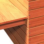 vidaXL Banc avec jardinières cire marron 167 5x60x65cm bois massif pin