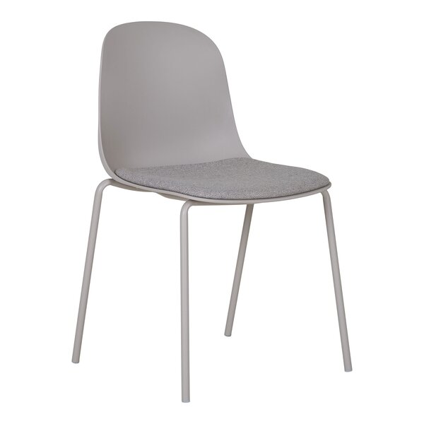 2 chaises gris clair avec assise en coussin
