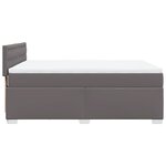 vidaXL Sommier à lattes de lit avec matelas Gris 140x200 cm Similicuir