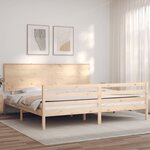 vidaXL Cadre de lit sans matelas 200x200 cm bois massif