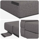 vidaXL Canapé-lit pliable Gris clair 152 x 86 5 x 60 cm Tissu