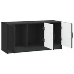 vidaXL Meuble TV Noir 99 x 34 5 x 47 cm Bois d'ingénierie