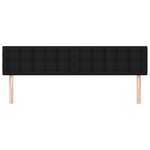 vidaXL Têtes de lit 2 Pièces Noir 100x5x78/88 cm Tissu