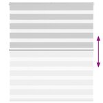 vidaXL Store zèbre gris clair largeur du tissu 130 9 cm polyester