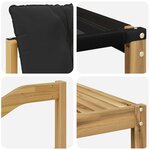 vidaXL Ensemble de canapés d'extérieur 5 pc Blanc et noir