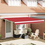 vidaXL Toile de rechange pour store banne Rouge 400 × 300 cm Toile
