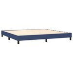 vidaXL Sommier à lattes de lit et matelas et LED Bleu 200x200 cm Tissu