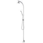 vidaXL Douche de jardin avec base marron 220 cm Aluminium