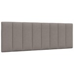 vidaXL Coussin de tête de lit taupe 140 cm tissu