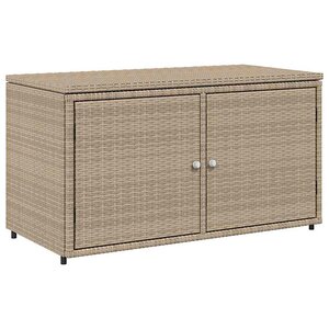 vidaXL Armoire de rangement jardin beige 110x55x60 5 cm résine tressée