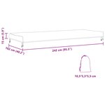 vidaXL Housse de Table 242 x 102 x 15 cm tissu Rectangulaire Noir