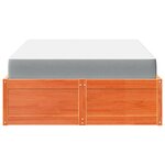 vidaXL Lit avec matelas cire marron 140x190 cm bois massif de pin