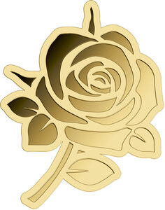 Monnaie ROSE Valentine 1/1000 Oz Medaille Or