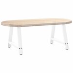 vidaXL Pieds de table basse en forme de A  2 pièces  blanc  60 x (42-43) cm  acier