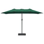 vidaXL Parasol de jardin Vert 385 x 209 x 244 cm tissu