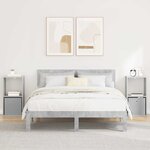 vidaXL Table de chevet avec tiroir 2 Pièces Gris béton 35 x 32 x 68 5 cm
