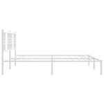 vidaXL Cadre de lit métal sans matelas et tête de lit blanc 180x200 cm