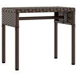 vidaXL Chaise longue avec auvent et table marron résine tressée