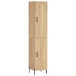 vidaXL Buffet haut Chêne sonoma 34 5x34x180 cm Bois d'ingénierie