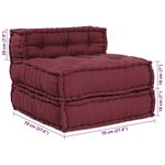 vidaXL Canapé modulaire 4 Pièces Marron 70 x 70 x 56 cm tissu