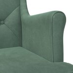 vidaXL Fauteuil Vert Mer Velours