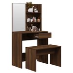 vidaXL Ensemble de coiffeuse Chêne marron 74 5x40x141 cm