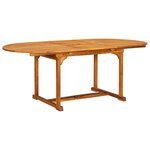 vidaXL Ensemble à manger d'extérieur 7 Pièces Bois d'acacia solide