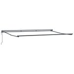 vidaXL Auvent Rétractable Rayure rouge et blanche 500x300 cm tissu