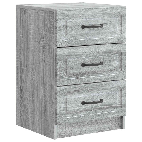 vidaXL Cabinet de chevet avec tiroir Sonoma gris 43 x 41 x 63 5 cm