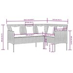 vidaXL Ensemble de canapés en L 5Pièces avec coussins résine tressée gris