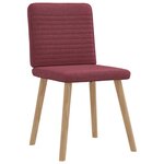 vidaXL Chaises à manger lot de 6 rouge bordeaux tissu
