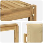 vidaXL Ensemble de canapés d'extérieur 6 pc Blanc et Beige Polyester