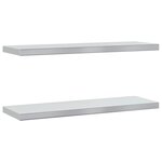 vidaXL Étagères murales 2 Pièces 75x23 5x3 cm argenté acier inoxydable