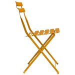 vidaXL Chaise de jardin pliante 2 Pièces Moutarde 42 x 46 x 82cm Acier