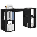 vidaXL Bureau Chêne noir 130 x 50.5 x 75 cm Bois d'ingénierie