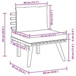 vidaXL Salon de jardin 2 Pièces avec coussins Bois d'acacia solide