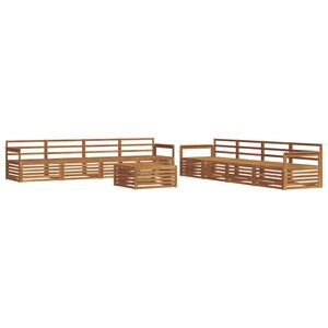 vidaXL Ensemble de canapés d'extérieur 9 pc Naturel