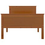 vidaXL Cadre de lit Marron miel Bois de pin massif 90x200 cm