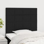 vidaXL Têtes de lit 2 Pièces Noir 100x5x78/88 cm Tissu