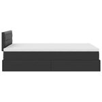 vidaXL Lit ottoman avec matelas & LED noir 120x190cm similicuir